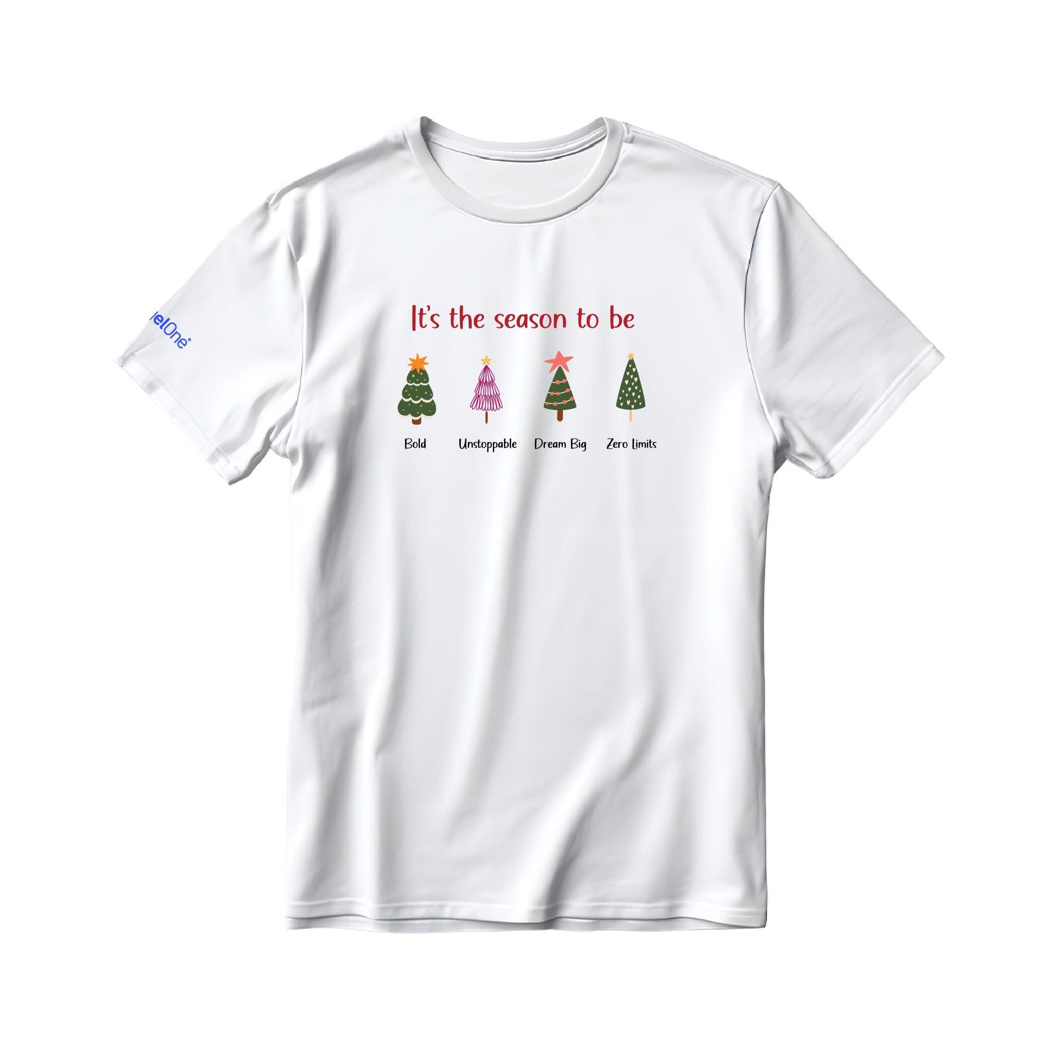 Kid's Christmas Round Neck T-shirt - White